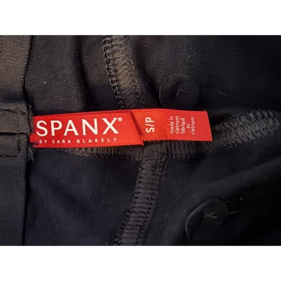 Spanx Pants Womens Small Black Faux Leather Leggings Coated Stretch Skinny Fit - Picture 4 of 13